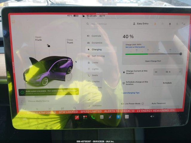 45755397 :رقم المزاد ، 5YJ3E1EA7NF356315 vin ، 2022 Tesla Model 3 Rear-wheel Drive مزاد بيع