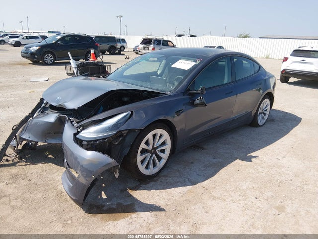 45755397 :رقم المزاد ، 5YJ3E1EA7NF356315 vin ، 2022 Tesla Model 3 Rear-wheel Drive مزاد بيع