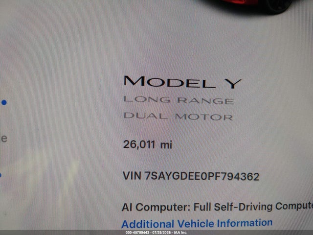 Tesla Model Y 2023 7SAYGDEE0PF794362 Image 14
