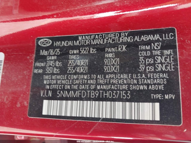 Aukcja sprzedaży 2026 Genesis Gv70 2.5t Sport Prestige, vin: 5NMMFDTB9TH037153, numer aukcji: 45755491