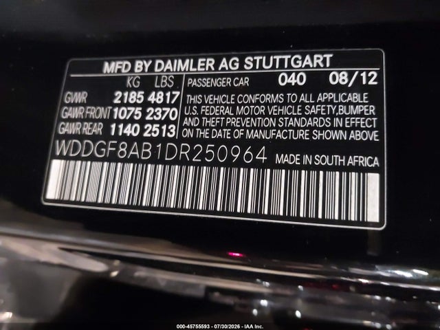 Продаж на аукціоні авто 2013 Mercedes-benz C 300 Sport 4matic, vin: WDDGF8AB1DR250964, номер лоту: 45755593