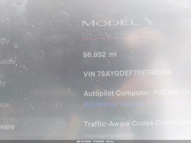7SAYGDEF7PF740324 Tesla Model Y Performance Dual Motor All-wheel Drive