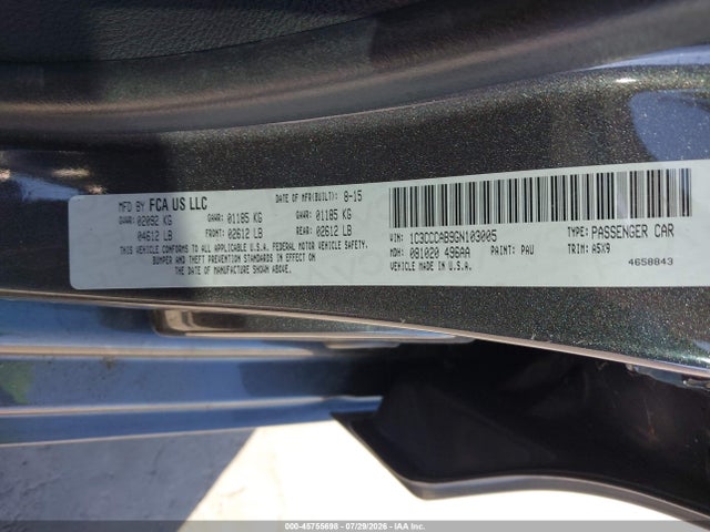 1C3CCCAB9GN103005 Chrysler 200 Limited