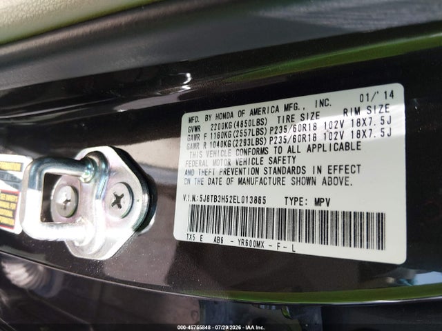 Acura RDX 2014 5J8TB3H52EL013865 Image 9