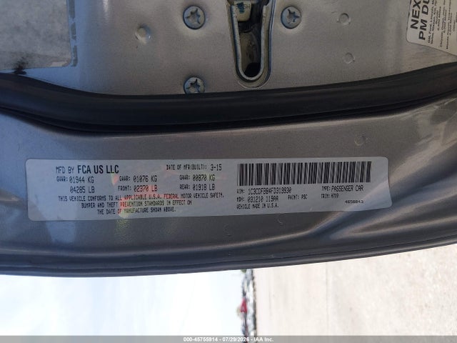 Dodge DART SXT 2015 1C3CDFBB4FD319930 Image 9