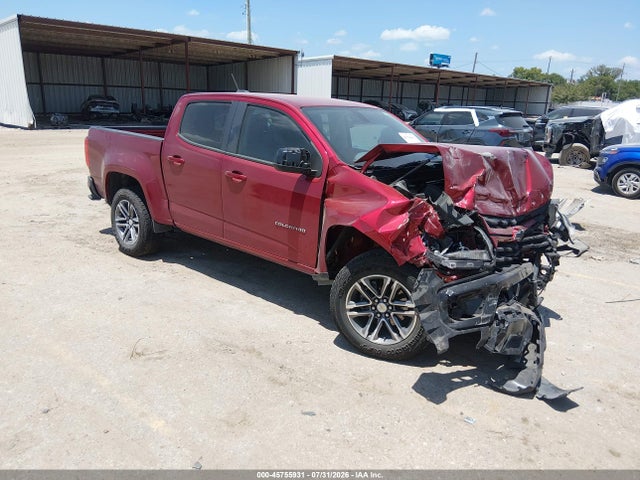 45755931 :رقم المزاد ، 1GCGSBEA0M1278046 vin ، 2021 Chevrolet Colorado مزاد بيع