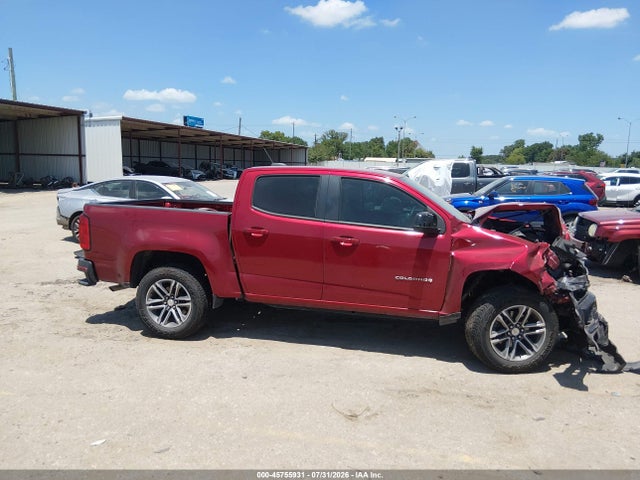 45755931 :رقم المزاد ، 1GCGSBEA0M1278046 vin ، 2021 Chevrolet Colorado مزاد بيع