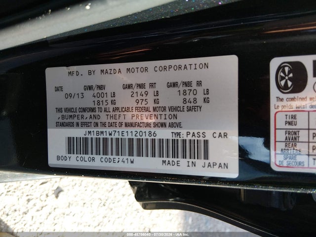 Aukcja sprzedaży 2014 Mazda Mazda3 I Grand Touring, vin: JM1BM1W71E1120186, numer aukcji: 45756040
