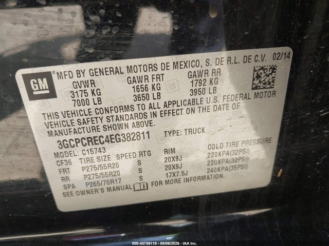 Chevrolet Silverado 1500 Lt 2014 3GCPCREC4EG382811 Image 9
