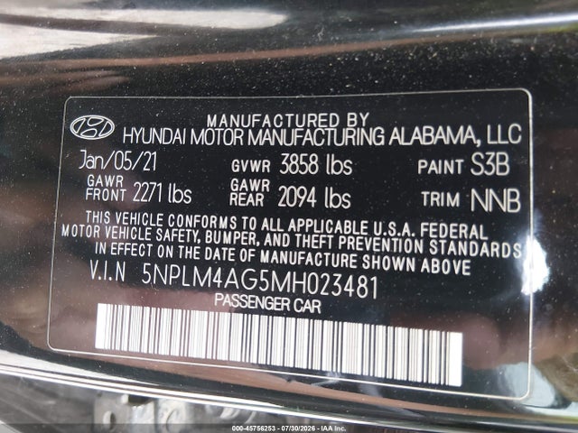 Hyundai ELANTRA SEL 2021 5NPLM4AG5MH023481 Image 9