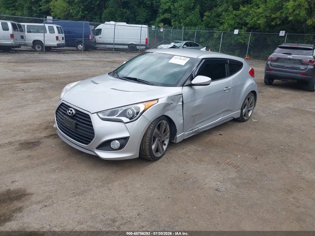 2014 Hyundai Veloster Turbo W/blue მანქანა იყიდება აუქციონზე, vin: KMHTC6AE9EU208228, აუქციონის ნომერი: 45756292