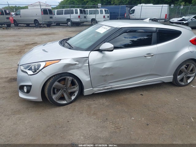 2014 Hyundai Veloster Turbo W/blue მანქანა იყიდება აუქციონზე, vin: KMHTC6AE9EU208228, აუქციონის ნომერი: 45756292