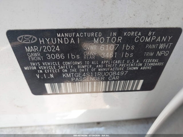 Продажа на аукционе авто 2024 Genesis Electrified G80 Advanced, vin: KMTGE4S11RU008497, номер лота: 45756294