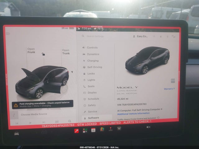 Продажа на аукционе авто 2023 Tesla Model Y Awd/long Range Dual Motor All-wheel Drive, vin: 7SAYGDEE4PA205763, номер лота: 45756346