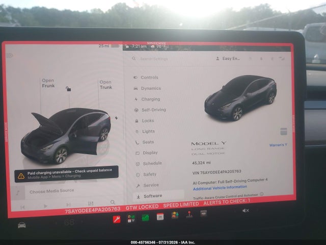 Продажа на аукционе авто 2023 Tesla Model Y Awd/long Range Dual Motor All-wheel Drive, vin: 7SAYGDEE4PA205763, номер лота: 45756346