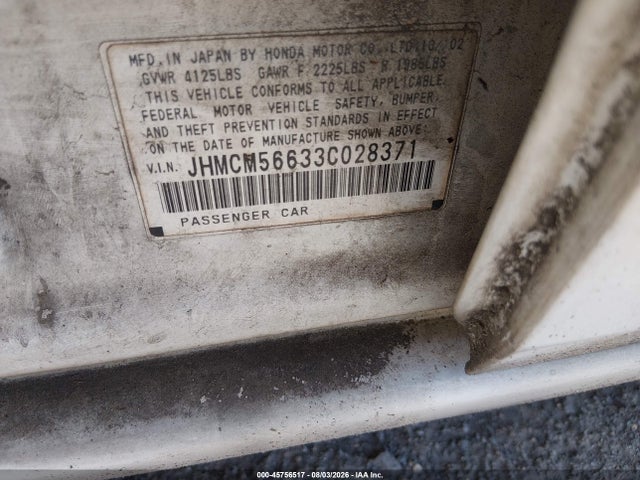 Продаж на аукціоні авто 2003 Honda Accord 2.4 Ex, vin: JHMCM56633C028371, номер лоту: 45756517