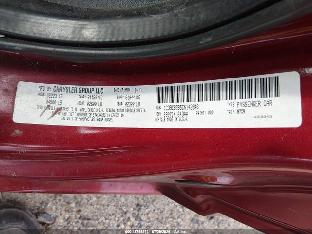 Aukcja sprzedaży 2012 Chrysler 200 Touring, vin: 1C3BCBEB5CN142846, numer aukcji: 45756573