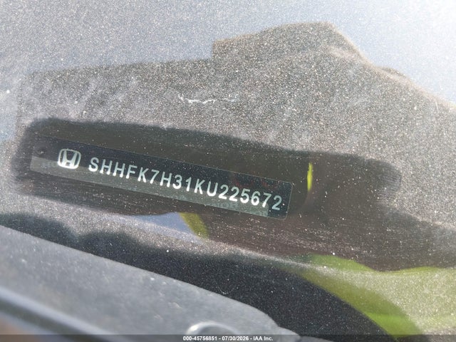 Продажа на аукционе авто 2019 Honda Civic Lx, vin: SHHFK7H31KU225672, номер лота: 45756851