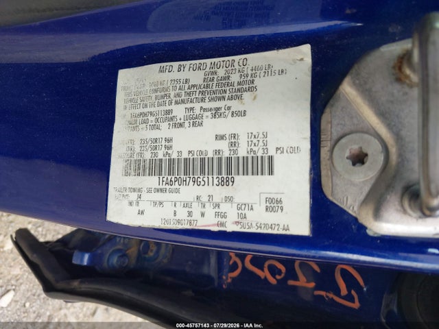 Продаж на аукціоні авто 2016 Ford Fusion Se, vin: 1FA6P0H79G5113889, номер лоту: 45757143