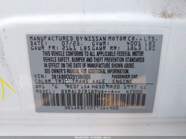 Nissan SENTRA SV 2025 3N1AB8CV2SY384900 Image 9