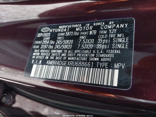 KM8R4DGEXRU688661 Hyundai Palisade Sel