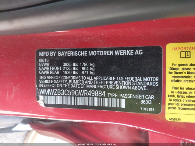 Продаж на аукціоні авто 2016 Mini Countryman Cooper, vin: WMWZB3C59GWR49884, номер лоту: 45757352