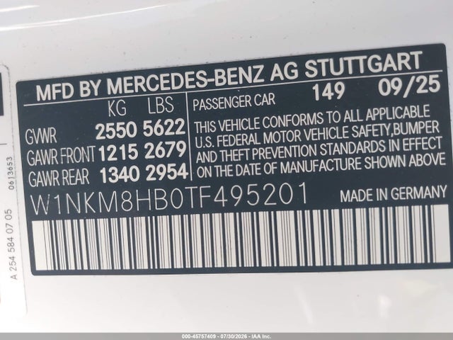 Продаж на аукціоні авто 2026 Mercedes-benz Amg Glc 43 4matic, vin: W1NKM8HB0TF495201, номер лоту: 45757409