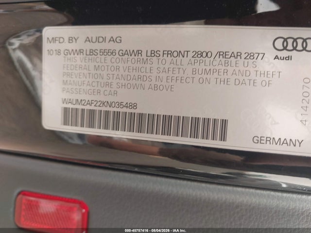 Продаж на аукціоні авто 2019 Audi A6 55 Premium, vin: WAUM2AF22KN035488, номер лоту: 45757416
