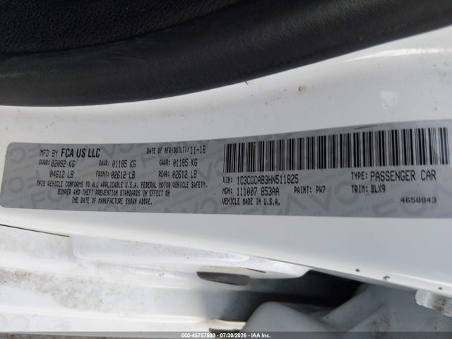 Aukcja sprzedaży 2017 Chrysler 200 Limited Platinum, vin: 1C3CCCAB3HN511825, numer aukcji: 45757599