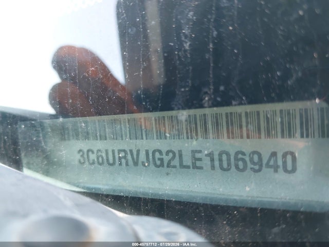 45757712 :رقم المزاد ، 3C6URVJG2LE106940 vin ، 2020 Ram Promaster 3500 Cargo Van High Roof 159 Wb Ext مزاد بيع