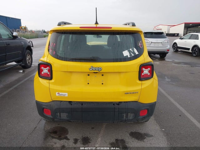 2016 Jeep Renegade Sport მანქანა იყიდება აუქციონზე, vin: ZACCJAAT0GPD14955, აუქციონის ნომერი: 45757727