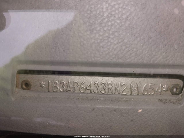 1994 Dodge Shadow Es მანქანა იყიდება აუქციონზე, vin: 1B3AP6433RN211654, აუქციონის ნომერი: 45757850