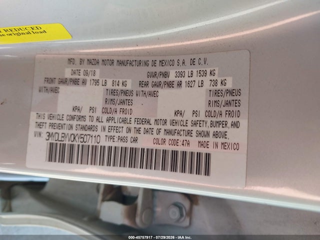 Продажа на аукционе авто 2019 Toyota Yaris Xle, vin: 3MYDLBYV0KY507110, номер лота: 45757917