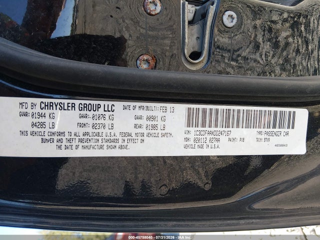 2013 Dodge Dart Se მანქანა იყიდება აუქციონზე, vin: 1C3CDFAAXDD247167, აუქციონის ნომერი: 45758040