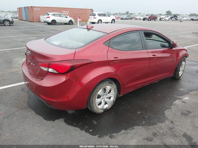 2016 Hyundai Elantra Se მანქანა იყიდება აუქციონზე, vin: 5NPDH4AE1GH702479, აუქციონის ნომერი: 45758058
