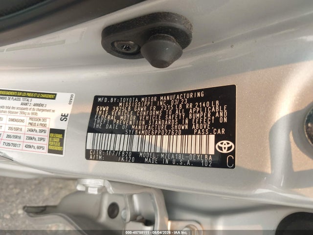 Toyota COROLLA LE 2023 5YFB4MDE6PP027620 Image 9