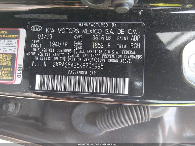 KIA Rio 5-door S 2019 3KPA25AB5KE201995 Image 9
