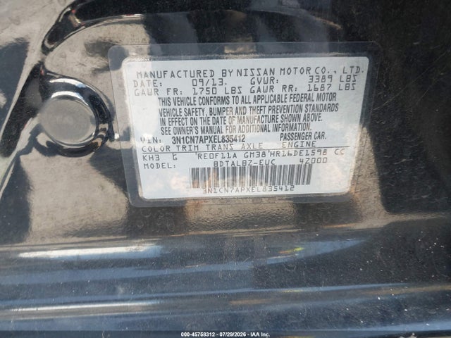 3N1CN7APXEL835412 Nissan Versa 1.6 Sv