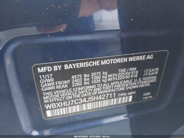 WBXHU7C34J5H42711 BMW X1 Sdrive28i
