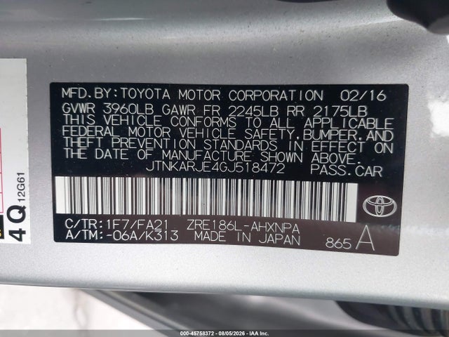 Scion IM 2016 JTNKARJE4GJ518472 Image 9