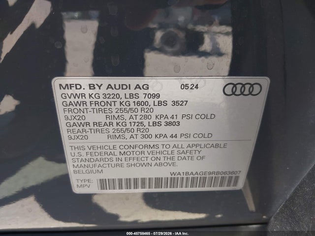 Audi Q8 E-tron S Line Premium Quattro 2024 WA1BAAGE9RB063607 Image 9