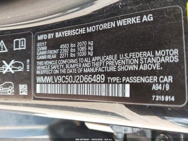 Aukcja sprzedaży 2018 Mini Clubman John Cooper Works, vin: WMWLV9C50J2D66489, numer aukcji: 45758481