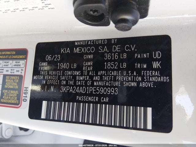 KIA RIO LX 2023 3KPA24AD1PE590993 Image 9