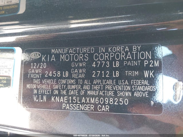 KIA Stinger Gt-line 2021 KNAE15LAXM6098250 Image 9