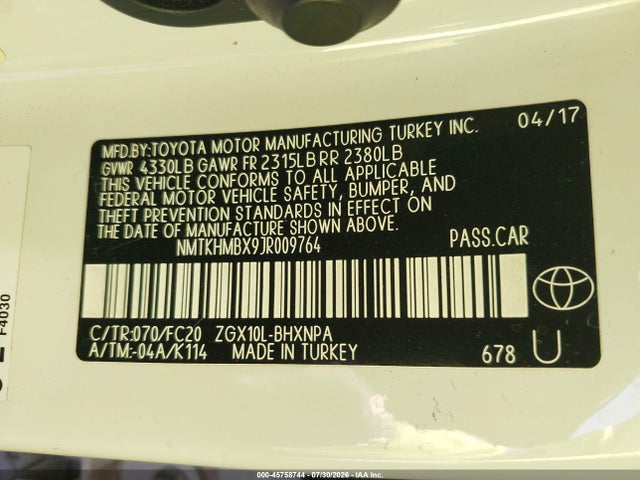 NMTKHMBX9JR009764 Toyota C-HR XLE