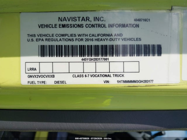 International 4000 4300 2016 1HTMMMMM3GH283177 Image 9