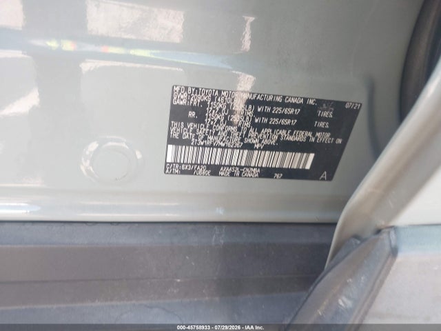 2021 Toyota Rav4 Xle მანქანა იყიდება აუქციონზე, vin: 2T3W1RFV7MW162367, აუქციონის ნომერი: 45758933