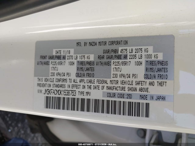 Mazda Cx-5 Touring 2019 JM3KFACM0K1538763 Image 9