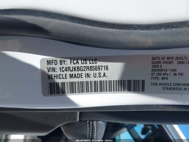 Продажа на аукционе авто 2024 Jeep Grand Cherokee L Limited 4x4, vin: 1C4RJKBG2R8569716, номер лота: 45759375