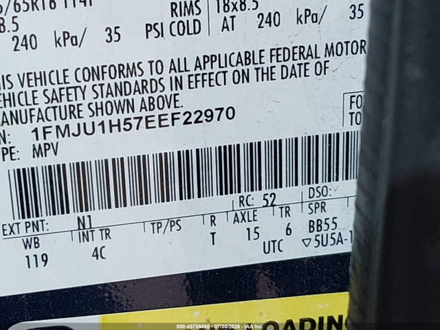 Ford Expedition Xlt 2014 1FMJU1H57EEF22970 Image 9